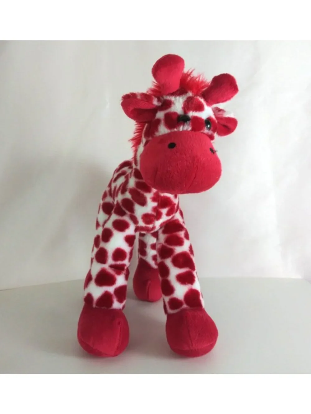 Valentine's White Giraffe With Red Heart Spots Soft 14